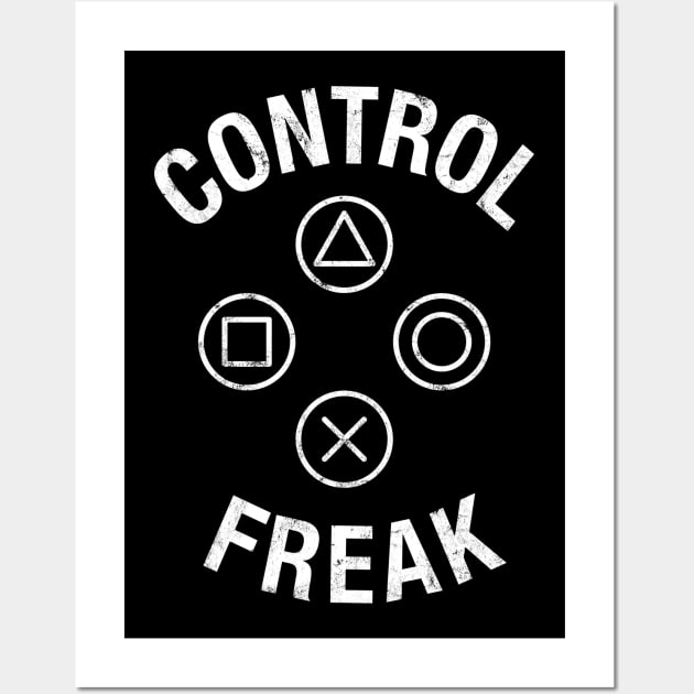 Control Freak Video Game Console Controller Buttons - Game Wall Art by cottoncanvas